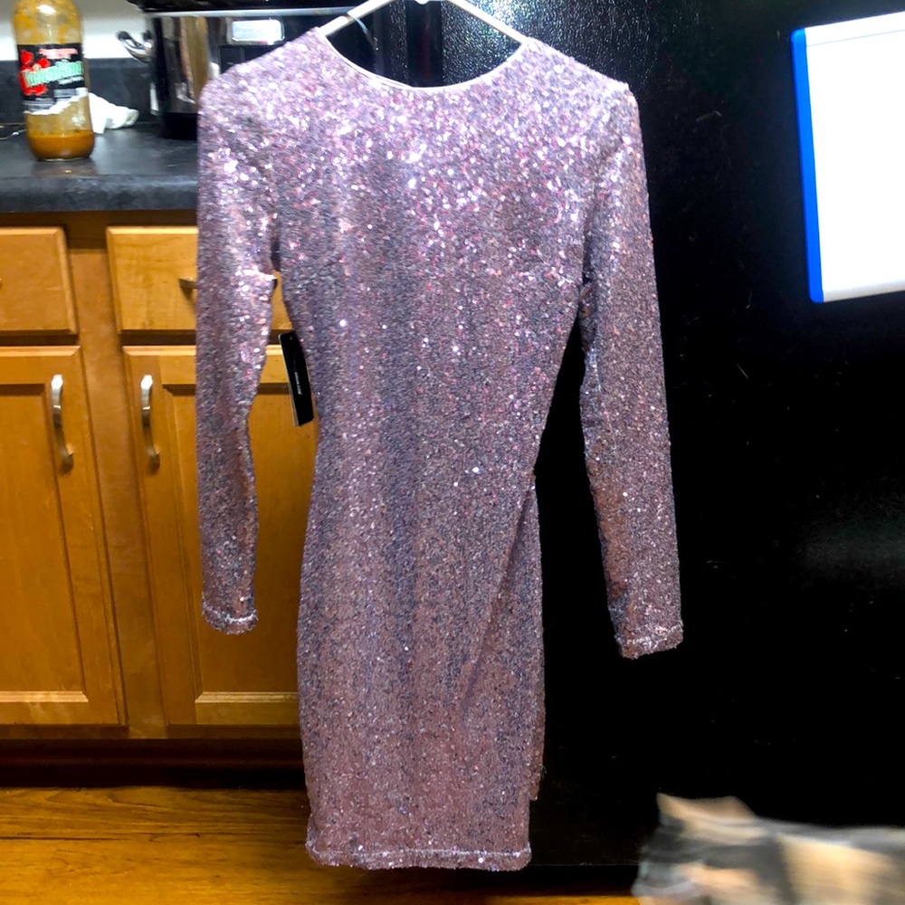 Backless Lilac Cocktail Dress